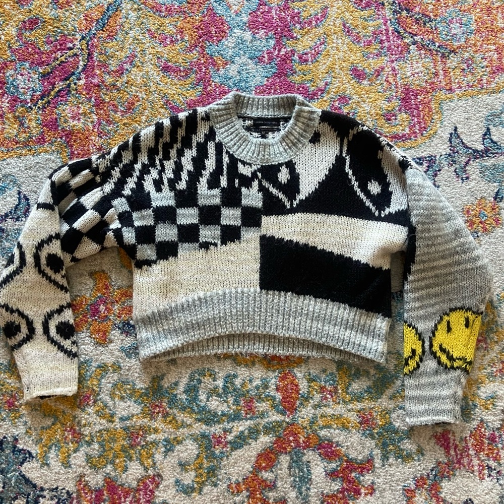 UO cropped graphic sweater